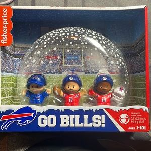 NIB Fisher Price Little People Snow Globe Buffalo Bills